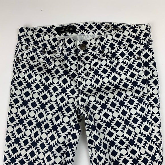 🚨 Final Sale🚨J. Crew Print Toothpick Ankle Jeans - Picture 4 of 7